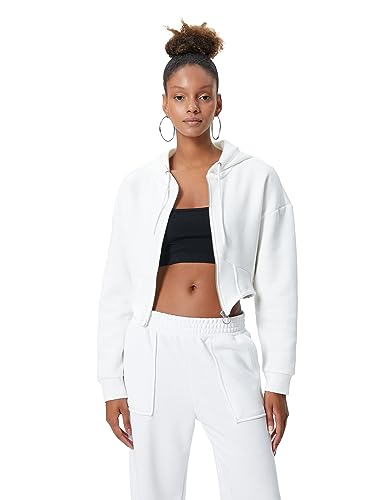 Koton Sudadera con Capucha de Manga Larga con Cremallera.