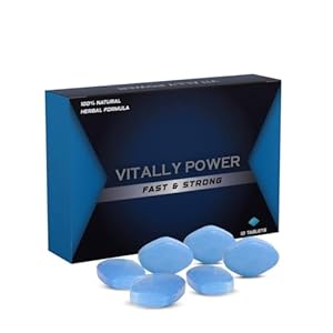 VITALLY POWER | 10 Blue Pills | for Men | Strong & Longer Performance |100% Herbal Supplement | Ginseng | Made in The UK