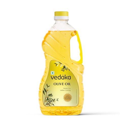Amazon Brand - Vedaka Olive Oil| for Indian Cooking | 2 L | Ideal for Frying, Roasting, Sauteing|Extra Light|Neutral Flavour