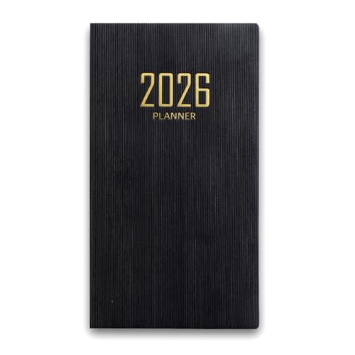 SenZee Pocket Diary 2026 Small Slim Diary A6 Pocket Size Week to View 2026 Diaries Slimline Agenda Weekly Planner 17 X 9.5cm