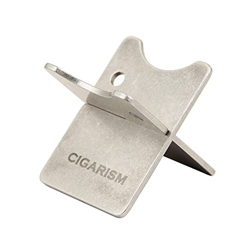 CIGARISM Stainless Steel Detachable Cigar Stand Rest (Sand Silver)