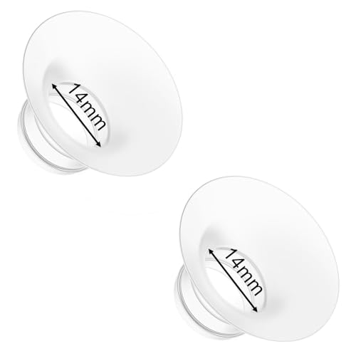 Image of Flange Insert 14mm for Momcozy M9 M6 M5 V1 Pro V2 Pro S12 Pro S9 Pro, Compatible with Medela /Elvie /Spectra /Willow Go /eufy /Lansinoh Breast Pump, Breastfeeding Essential Kit, 2PCS