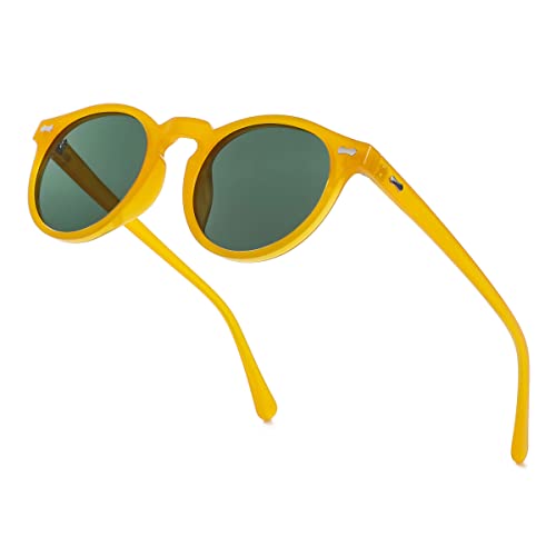 Image of Vintage Polarized Sunglasses for Men Women Round Retro Classic Fashion Eyewear UV400 Protection Sun Glasses