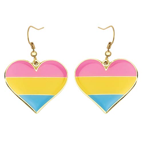 Pansexual Pride Herzform Ohrringe Gay & Lesbian LGBT Pride Geschenke