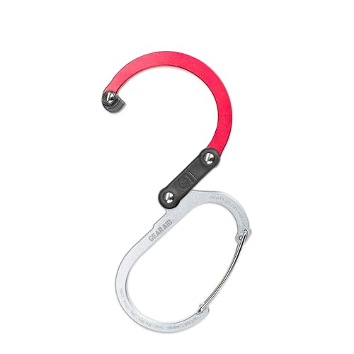 Image of GEAR AID HEROCLIP (Small) Carabiner Gear Clip and Hook, for Hanging Bags, Purses, Lanterns, Strollers, Tools, Helmets, Water Bottles, and More