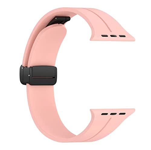Image of Printme Silicone Sport Band Compatible with Apple Watch 38mm 40mm 41mm 42 mm 44 mm 45 mm 49 mm, Magnetic Clasp Adjustable Strap Compatible for iWatch Series SE Series 1-8
