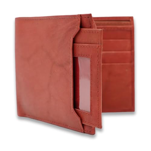 Image of AG Wallets Leather Wallet for Men - Sliding 2-in-1 Bifold Wallet with Removable Card Holder & RFID Protection - Premium Travel Wallet - Versatile & Functional Design - Burgundy