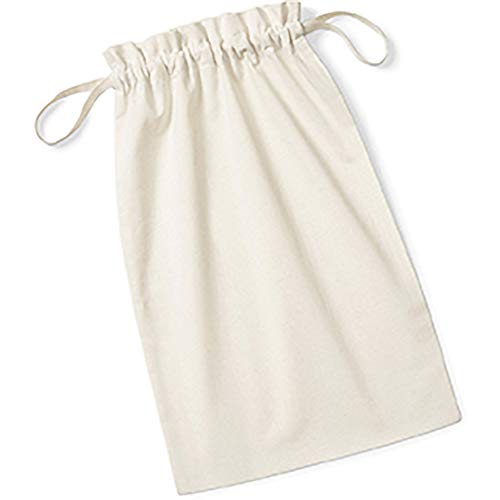 Soft Cotton Drawcord Bag (L) (Natural)4