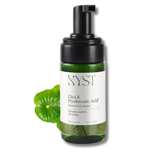 Image of XYST 1% CICA & 0.5% Aquaxyl Face Wash (100ml) | Gentle Skin Cleanser | Provides Hydration with Hyaluronic Acid for Acne Prone Skin | Suitable for Men and Women | Derma-tested For All Skin Types