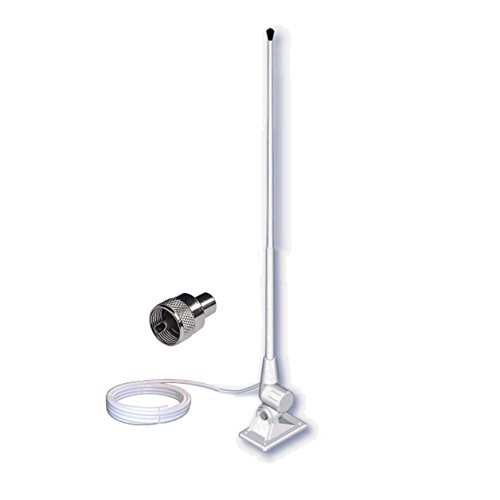 Banten C-67 - Antena VHF Serie SPARK para embarcaciones color blanco conector PL