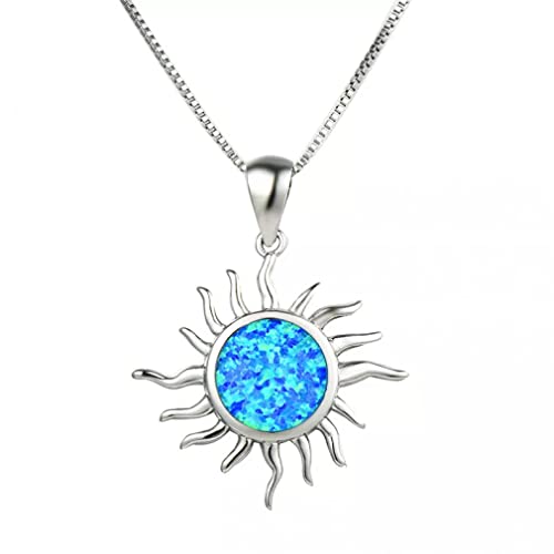 Colliers avec Pendentif Soleil Feng Shui, Bijoux de Mariage Rond en Pierre de Naissance pour Femmes