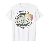 スター・ウォーズ ミレニアム・ファルコン レトロ May The 4th Be With You Tシャツ