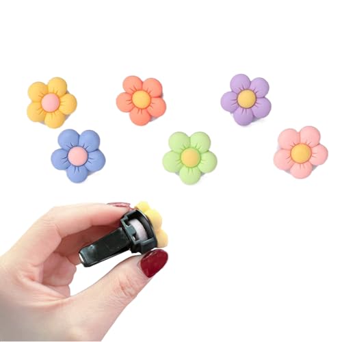 LAKJUOZ Clip Para Rejilla De Ventilación De Coche 6 Unidades Bonitas Flores Clips Para Rejilla De Ventilación De Coche Bonitas Flores Aromaterapia Ambientador De Aire Para