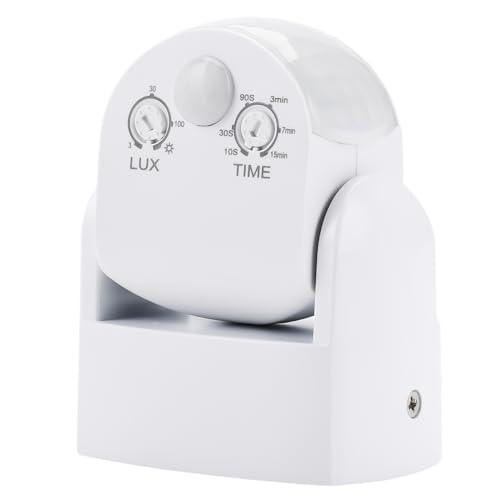 Sensore di Movimento AC220–240V PIR Rilevatore di Movimento Sensore da Parete Impermeabile Sensore a infrarossi Rotante a 180° Campo di Rilevamento 3-12 metri.