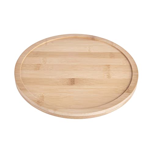 BUTLERS Set Snackschalen & Dipschalen | 5 Porzellan Schalen mit rundem Teller aus Bambus Ø26cm -APPETIZER- Servierschalen Set für Snacks, Fingerfood, Obst | Snackteller mit Fächern