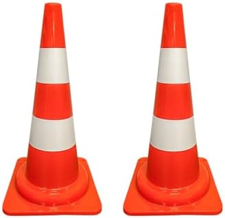 Berry 22" PVC Traffic Cone | Flexible Orange Safety Cone | 55CM D...