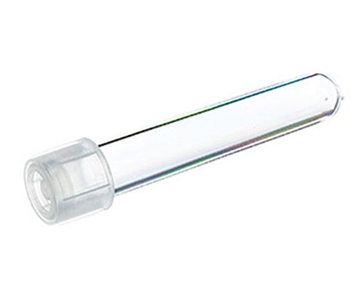 120161 Culture Tube with Snap (Vent) Cap, Round Bottom, Sterile, 12.4mm Diameter, 75mm Height, 4.5ml Nominal Volume, Polystyrene (Pack of 1000)