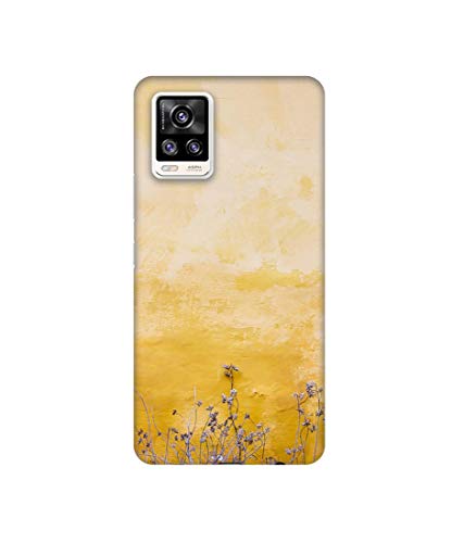 Image of Solimo Plastic Designer Dry Flower On Wall 3D Printed Hard Back Case Backcase for Mobile Cover for Vivo V20, Multicolor