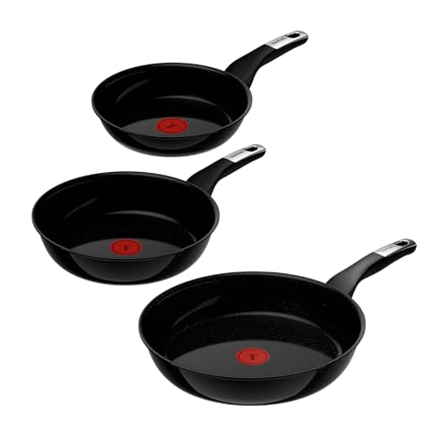 Tefal Explore Ceramic, Lot de 3 poêles 20/24/28 cm, Revêtement en céramique antiadhésif haute performance, Induction, G2149132