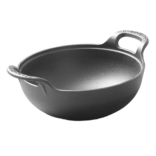 Wok de Hierro Fundido 32 cm con Tapa de Madera miniatura 3
