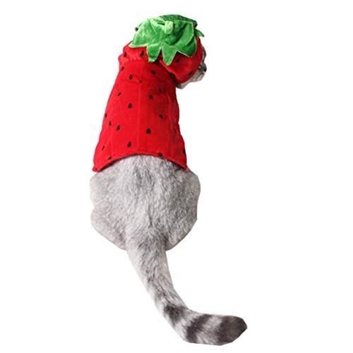 Disfraz para perro rojo con forma de fresa ANIAC miniatura 5