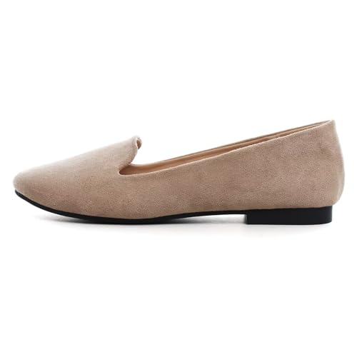Image of Dear Time Women's Casual Loafers Flats Comfortable Round Toe Dress Shoes Slip On Ballet Flats for Women Work Office Shoes