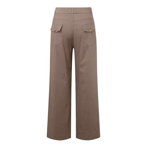 Pantalon large en sergé femme capri stretch et fluide