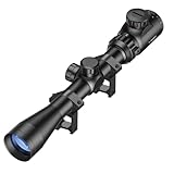 CVLIFE 3-9x40 Rifle Scope, Red & Green Illuminated Optical Gun Scope for Hunting with 20mm Free...