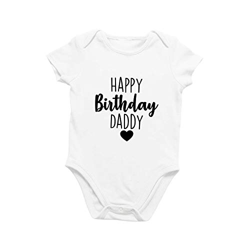 Image of Printique Organic GOTS Certified Baby Onesie Unisex Bodysuit 0-18 months - Happy Birthday | Present Gift