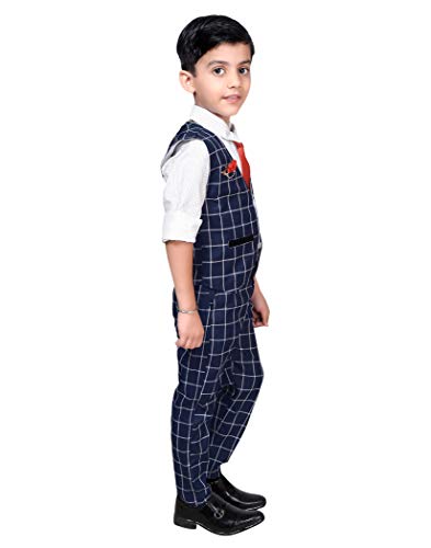 Image of ahhaaaa Boy's Blended Waistcoat, Shirt, Tie Trouser Set