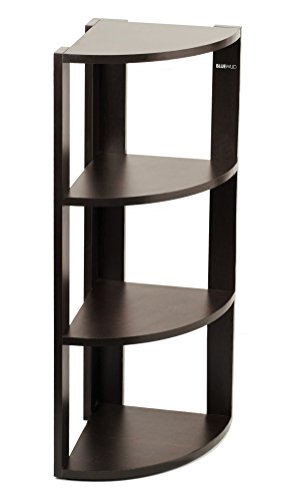 Image of BLUEWUD Alba Engineered Wood Multipurpose Wall Decor Floating & Free Standing Shelf Display Rack Decorative Hall Decor for Living Room Home Furniture (3 Shelves) (Wenge)