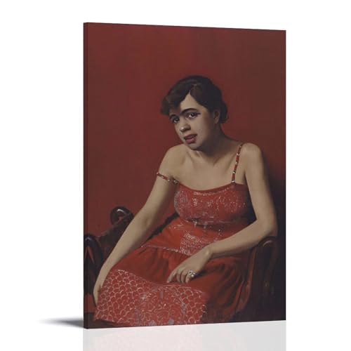 Impression sur toile Felix Vallotton Roumain en robe rouge 40x60cm