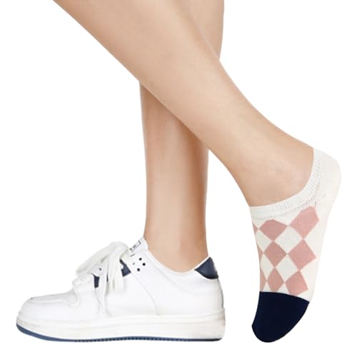 Image of Benefeet Sox Cute No Show Socks for Women Low Cut Socks for Girls Liner Invisible Socks Cotton Flat Boat Loafer Socks