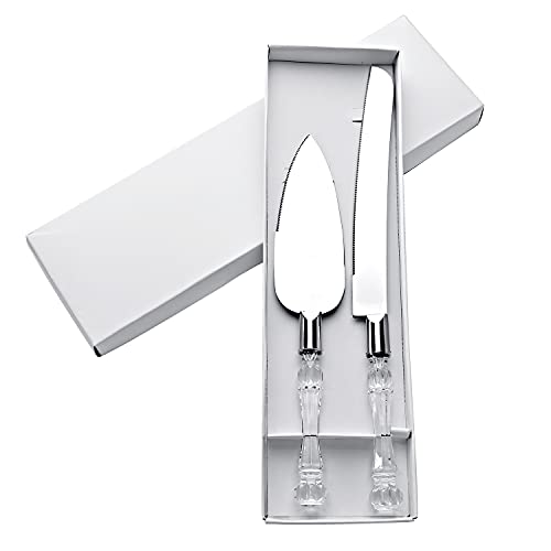 nuoshen Wedding Cake Knife and Server Set Gifts for Wedding, Anniversary, Engagement, Birthday Party…