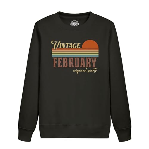 Sweatshirt Enfant Vintage original en coton doux pour anniversaire en février