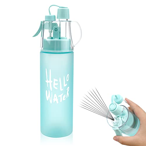 Jodsen Bouteille d'eau de Sports Brumisation,Portative Pulvérisation Spray Bouilloire de 580 ml avec Paille Retourner,pour Cyclisme Escalade Fitness Randonnée Course à Pied Alpinisme (Bleu Givré)