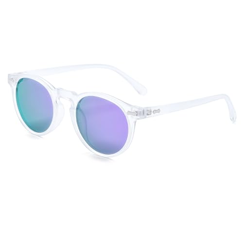 Image of JOVAKIT Vintage Kids Polarized Sunglasses for Girls Boys Age 2-9, Round Sun Glasses for Children UV400 Protection