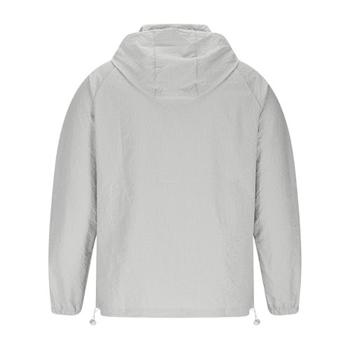 Breathable Sun Protection Jackets for Men Comfy UPF 50+ Lightweight Full Zip Summer Coats with Pockets Hoodies4