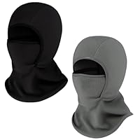 2 Pcs Kids Balaclava, Ski Masks for Boys Girls, Windproof Winter Hat Ski Mask for Skiing, Cycling, Hiking, Cold Weather Protection (Black and Grey)