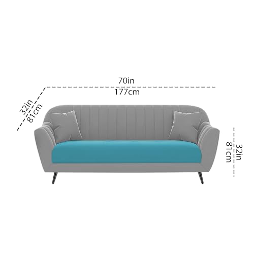 Image of Atticus 3+1+1 Seater Sofa Set for Living Room (Turquise Grey Colour) Premium Fabric Sofa