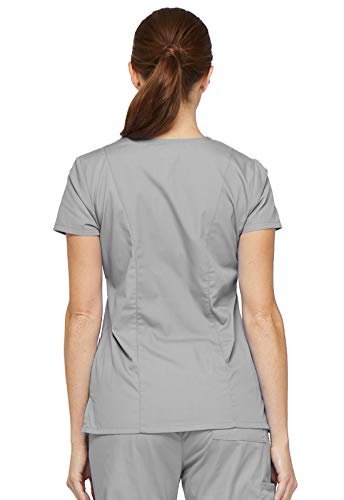 Image of Dickies Women's Jr. Fit V-Neck Scrub Top Multiple Patch Pockets
