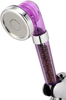 Douche Ionique 3 Modes Bain Douche Pommeau De Douche À Jet Réglable Haute Pression Économie D'Eau Salle De Bain Filtre Anion Douche Spa Buse Violet