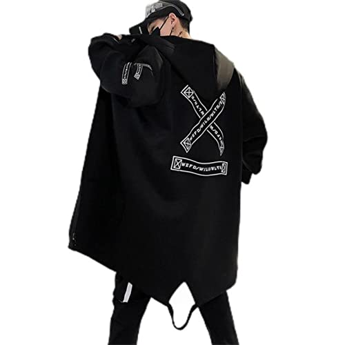Manteau homme hip hop ample contre le vent d'automne taille L