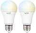 Produktbild Doppelpack WiZ G2 WarmWhite A60 E27 Smart LED Leuchtmittel White Dimmbar, WLAN, 2700K, lm810, App & Voice Control Alexa, Siri, Google & IFTTT