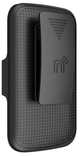 Holster for Consumer Cellular Iris Easy Flip Phone/Boost Mobile Summit Flip 4G - Belt Clip Hip Holder Case - Black