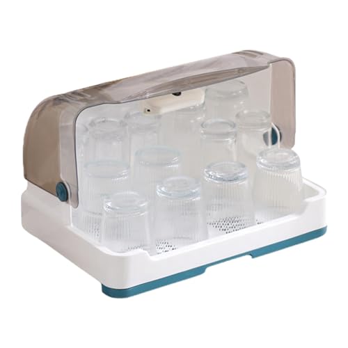 Organizador de Almacenamiento de Botellas, Escurridor de Platos con Tapa - Portabotellas portátil de gran capacidad - Organizador de secado de platos portátil y escurridor con tapa, vajilla de escrito
