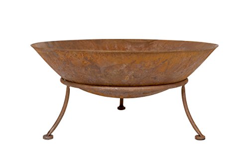 La Hacienda Ipata Oxidised Cast Iron Firepit with Steel Stand