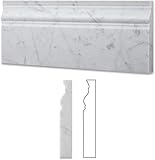 Italian Carrara White Marble HONED Baseboard Trim Liner Tile -20 pcs.