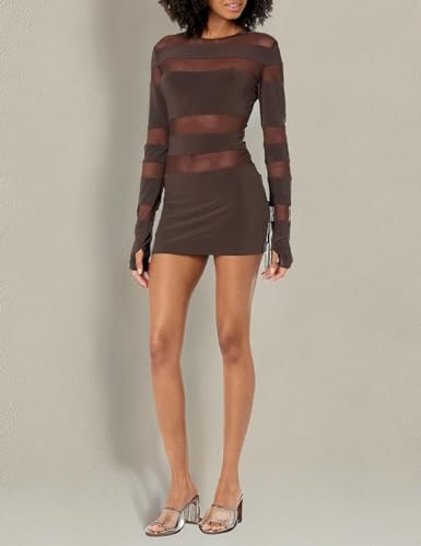 Image of Norma Kamali Women's Spliced Long Sleeve Pickleball Dress
