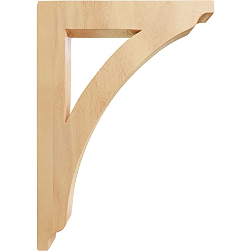 Ekena Millwork Bktw01X08X12Thro Large Thorton Wood Wood Brackets, 1 3/4"W X 8 1/2"D X 12"H , Red Oak #TOP2
